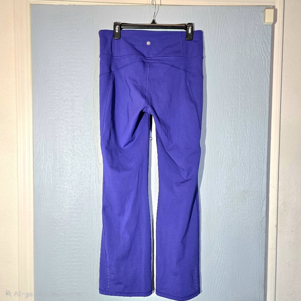Athleta Cold Weather Rainier High Rise Bootcut Leggings - Borealis Blue - Large - Picture 4 of 10